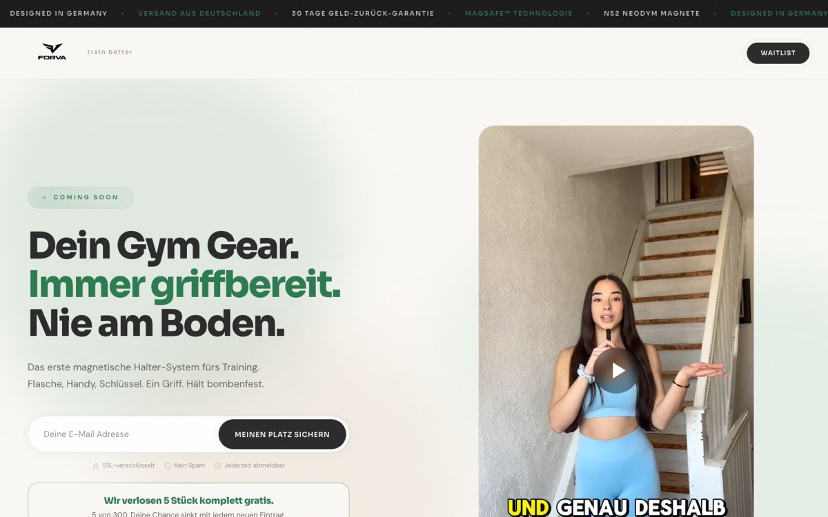 Website Forva – Desktop