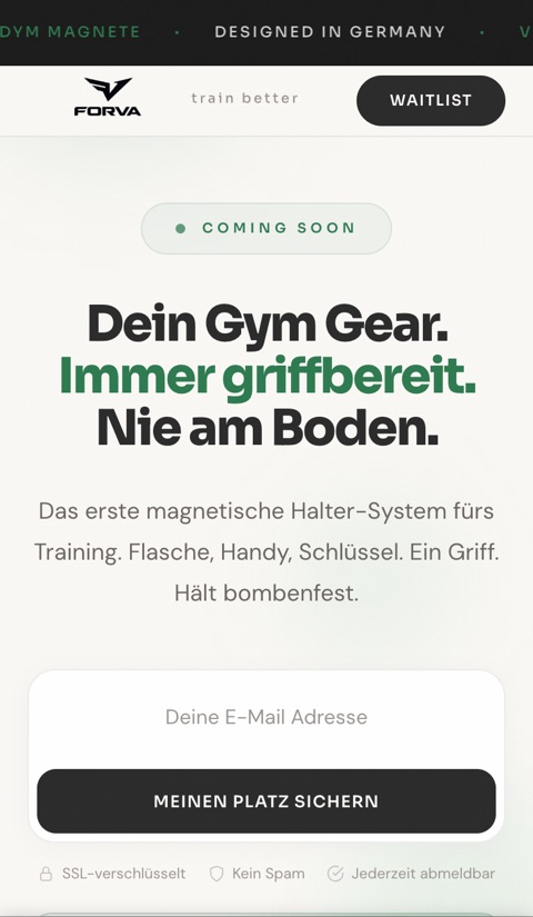 Website Forva – Tablet