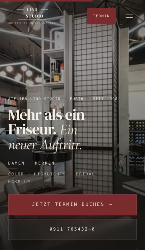 Website Frey II Team Salon
